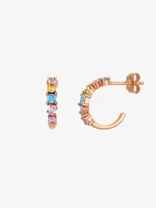 Stříbrné náušnice Rosegold Valencia